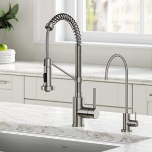 Stainless Steel Pull-Down Kitchen Faucet with Drinking Faucet